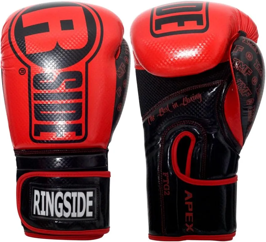 Ringside unisex adult White/Black 14 oz glove, Red/Black, Ounce US
