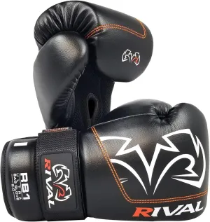 RIVAL Boxing RB1 2.0 Ultra Bag Gloves, Hook and Loop Closure, Super-Resistant Microfiber, High-Density Foam, Breathable Mesh Palm
