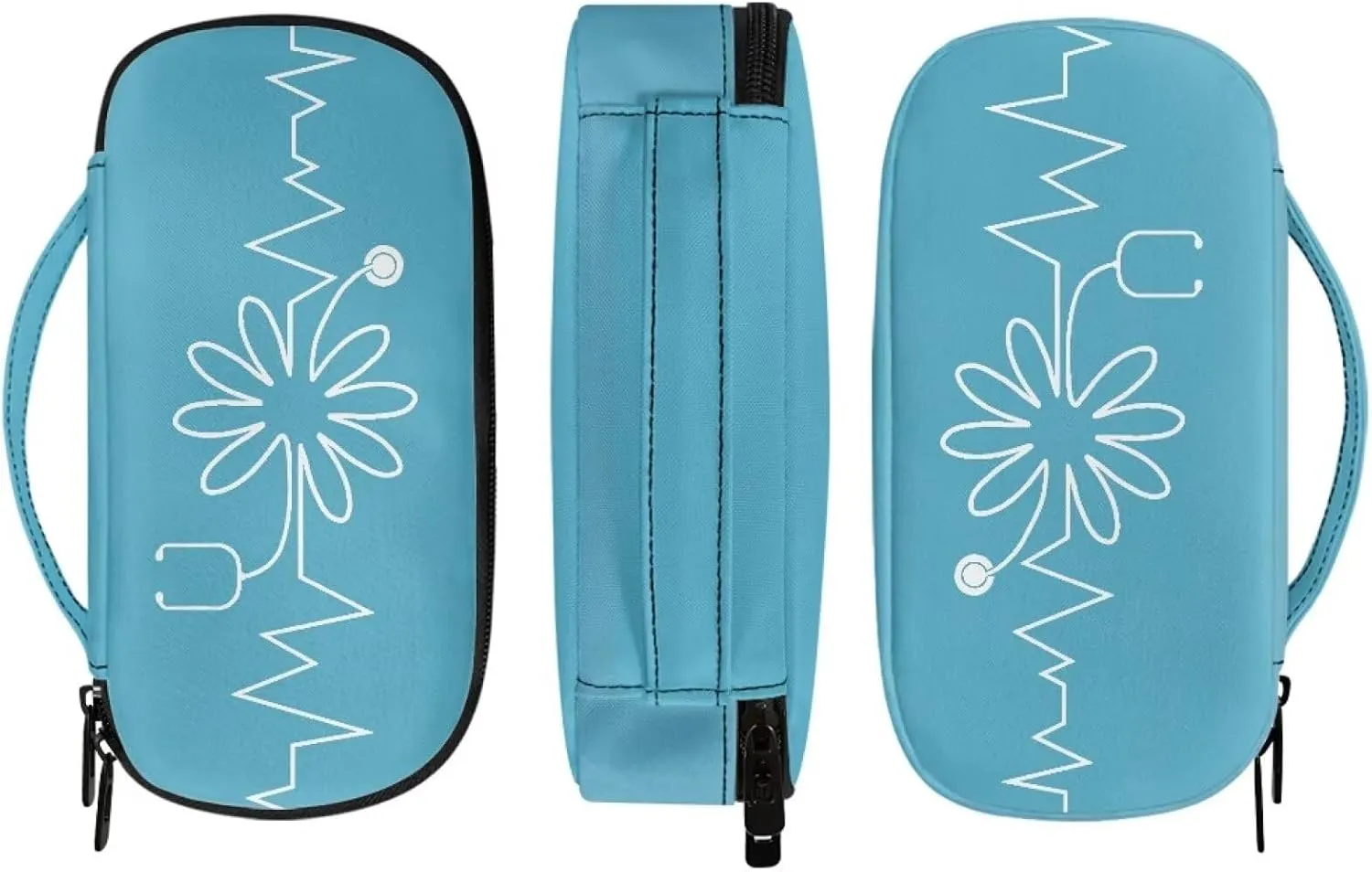 Rnyleeg Blue Insulin Bag for Nurse Diabetic Supplies Travel Case Diabetic Care Storage and Travel Packs Medicine Carrying Case for Insulin Pens