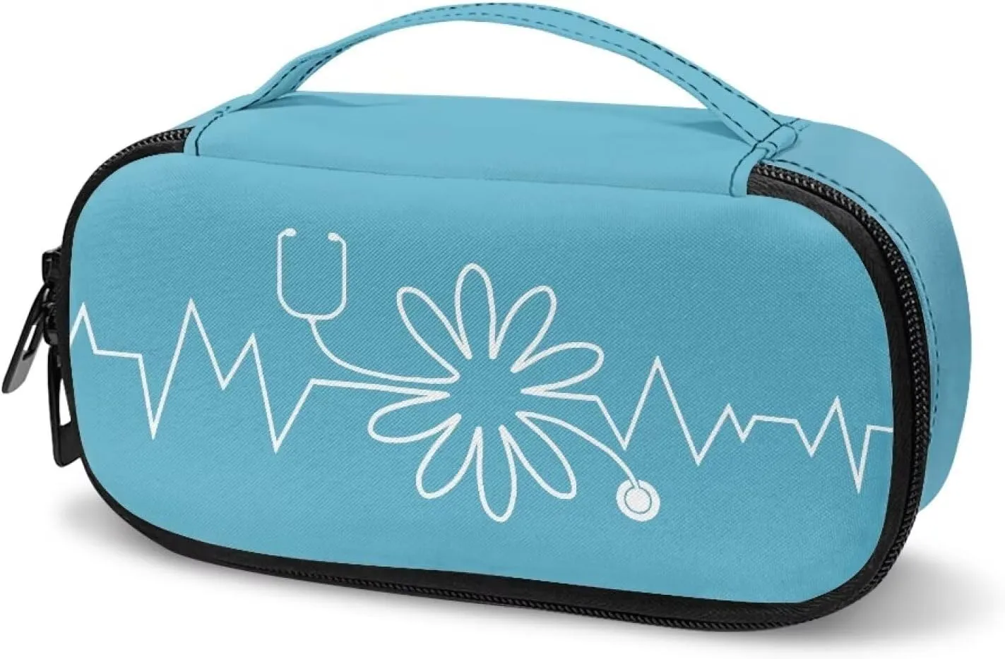 Rnyleeg Blue Insulin Bag for Nurse Diabetic Supplies Travel Case Diabetic Care Storage and Travel Packs Medicine Carrying Case for Insulin Pens