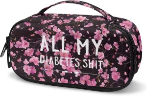 Rnyleeg Insulin Cooler Travel Case Cherry Blossom Portable Diabetic Supply Bag for Women Insulin Bags for Traveling