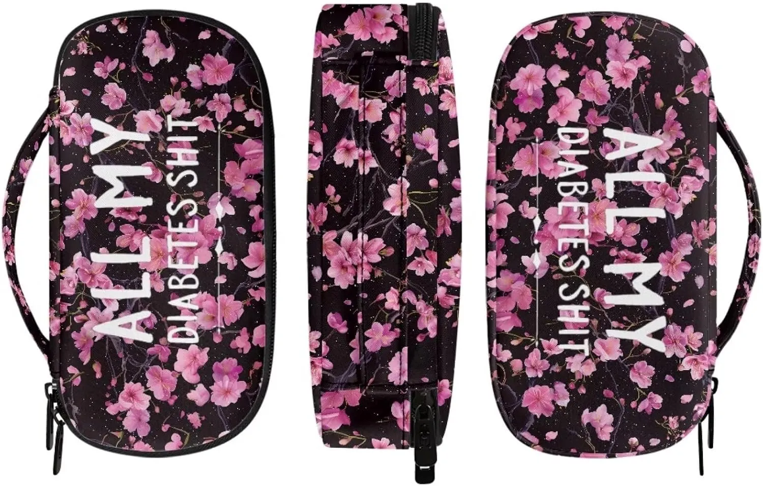 Rnyleeg Insulin Cooler Travel Case Cherry Blossom Portable Diabetic Supply Bag for Women Insulin Bags for Traveling