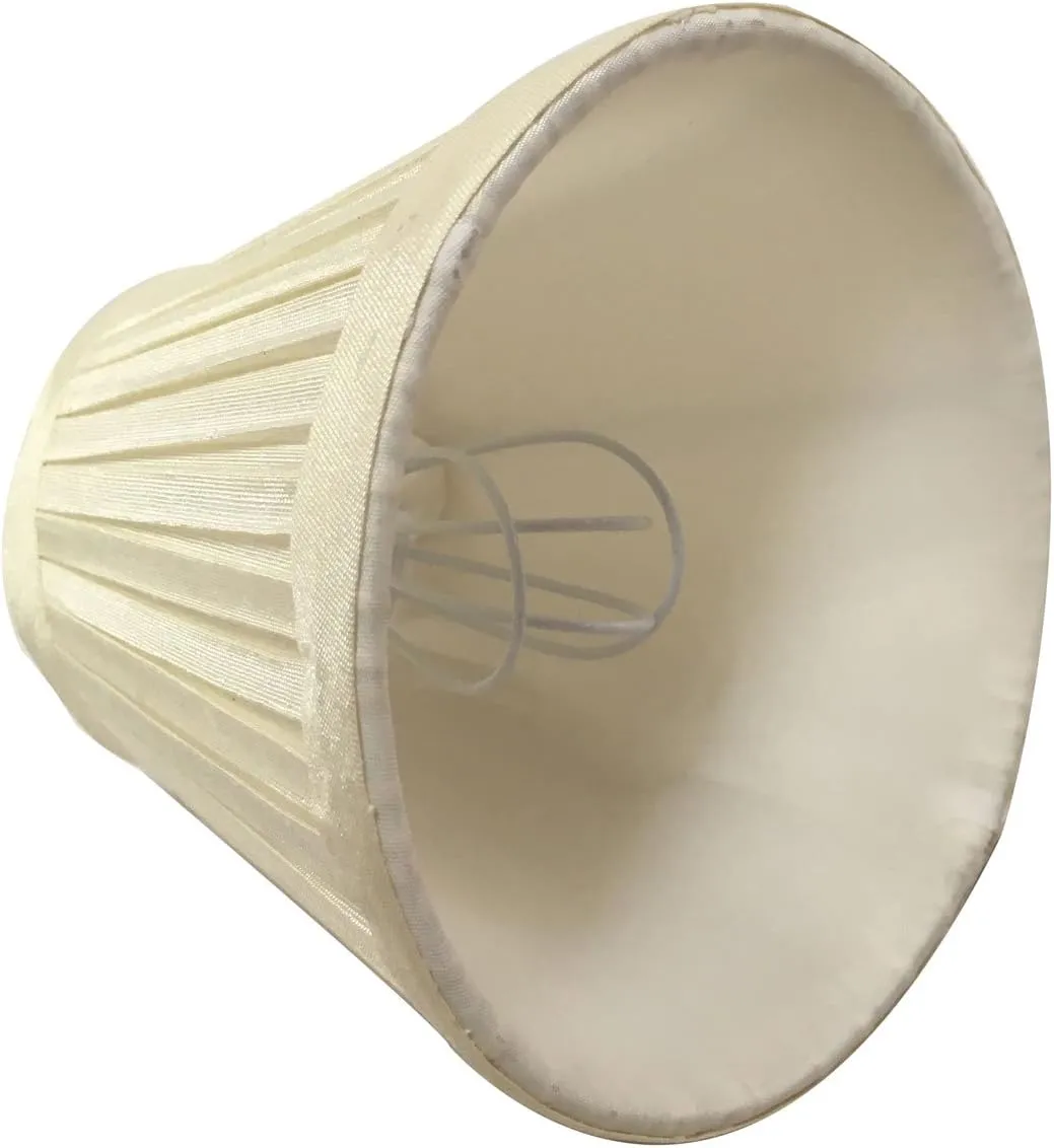 Royal Designs, Inc. Clip on Pleated Empire Chandelier Lamp Shade Flame Clip Fitter, CSO-1031-5EG, 3 x 5 x 4.5, Eggshell, 1 Pack