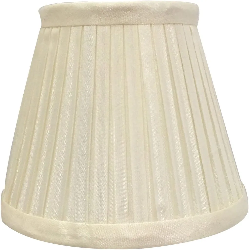 Royal Designs, Inc. Clip on Pleated Empire Chandelier Lamp Shade Flame Clip Fitter, CSO-1031-5EG, 3 x 5 x 4.5, Eggshell, 1 Pack