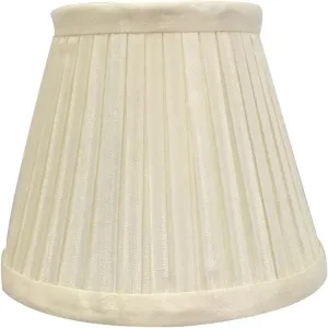Royal Designs, Inc. Clip on Pleated Empire Chandelier Lamp Shade Flame Clip Fitter, CSO-1031-5EG, 3 x 5 x 4.5, Eggshell, 1 Pack