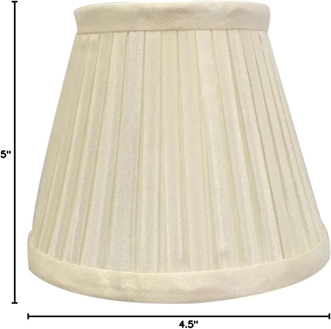 Royal Designs, Inc. Clip on Pleated Empire Chandelier Lamp Shade Flame Clip Fitter, CSO-1031-5EG, 3 x 5 x 4.5, Eggshell, 1 Pack