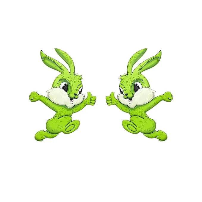Runing Bunny Heat Transfer Pvc Patch