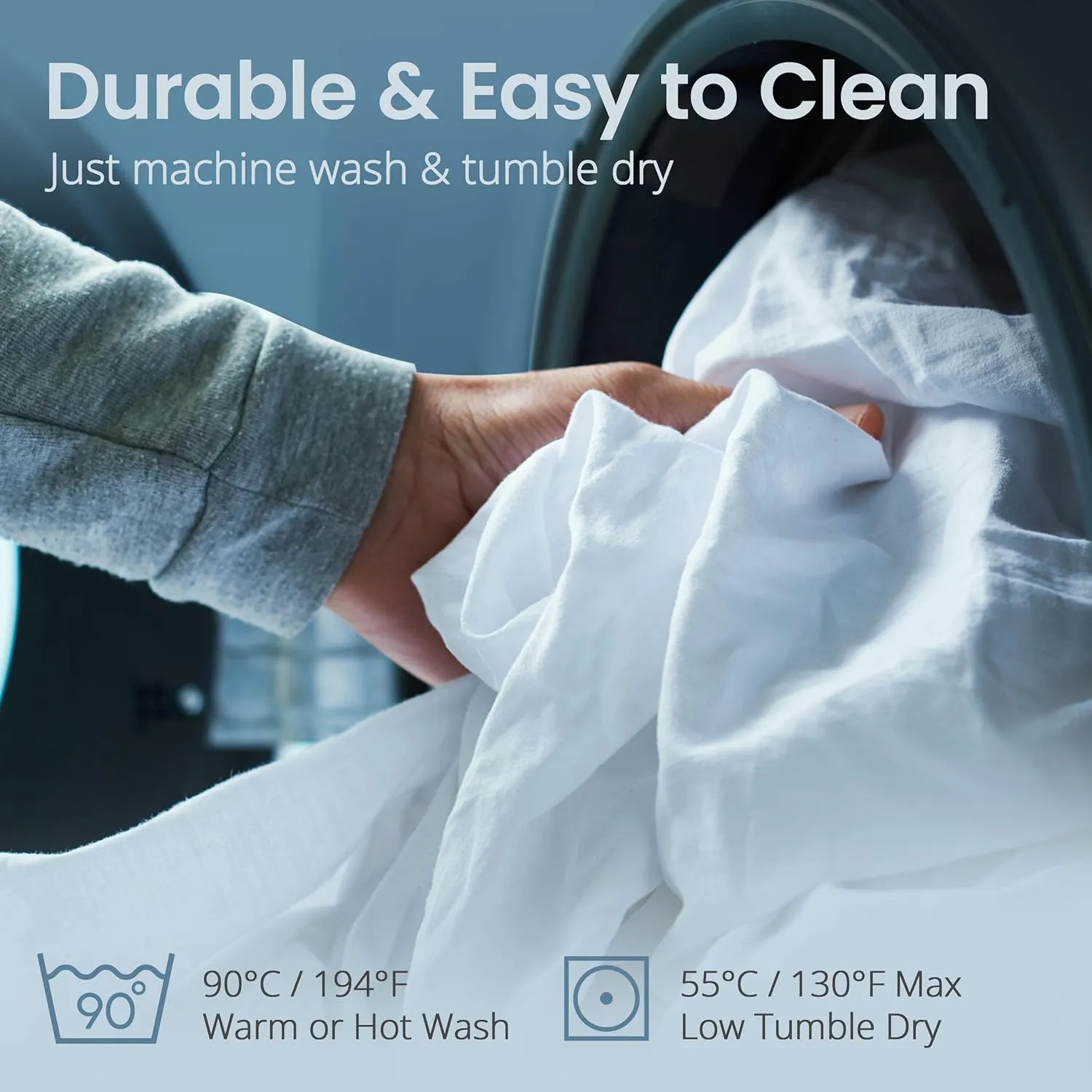 SafeRest Waterproof Queen Size Mattress Protector - Fitted with Stretchable Pockets - Machine Washable Cotton Mattress Cover for Bed