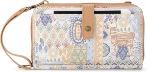 Sakroots Artist Circle Smartphone Crossbody in Coated Canvas, Detachable Wristlet Strap