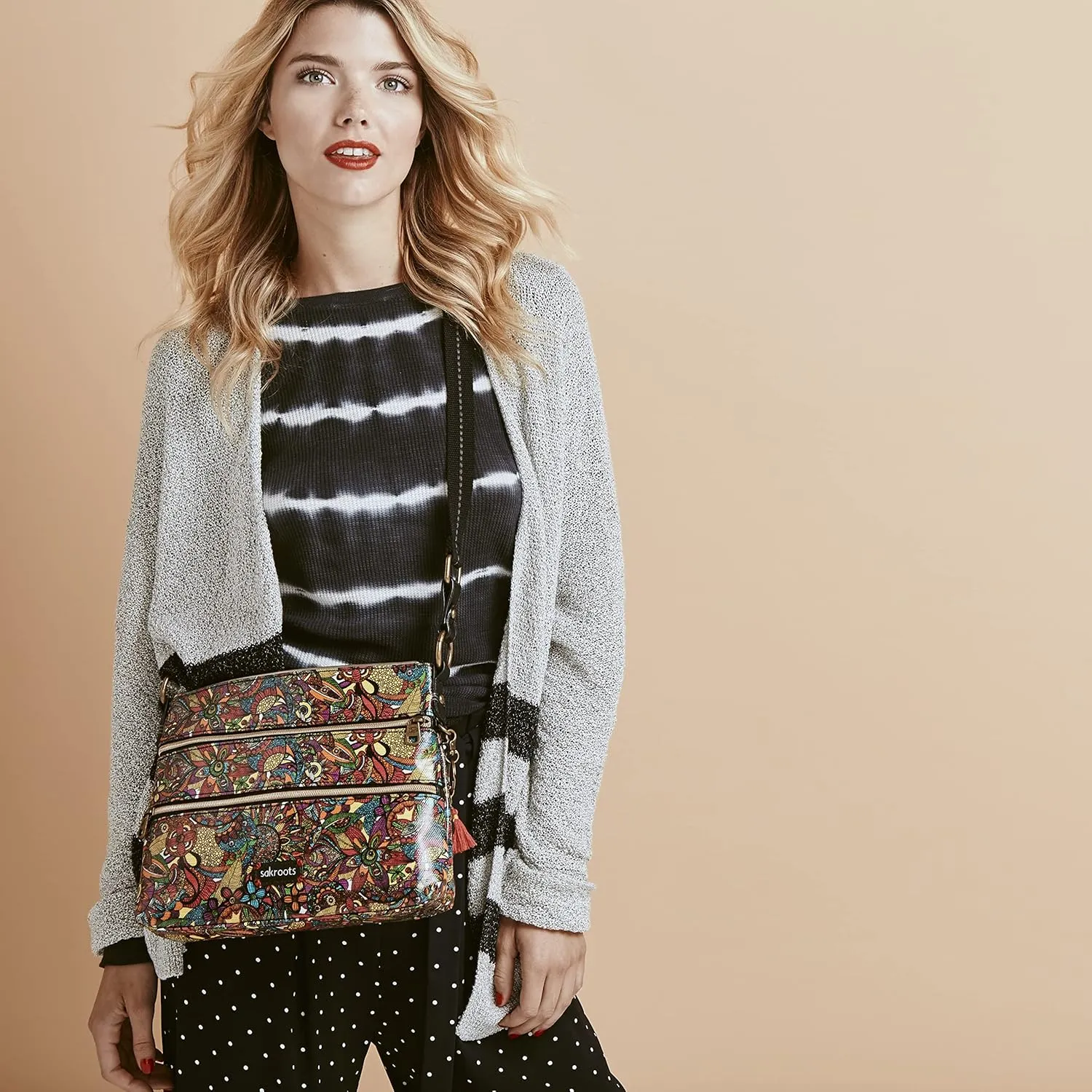 Sakroots Basic Crossbody Bag in Coated Canvas