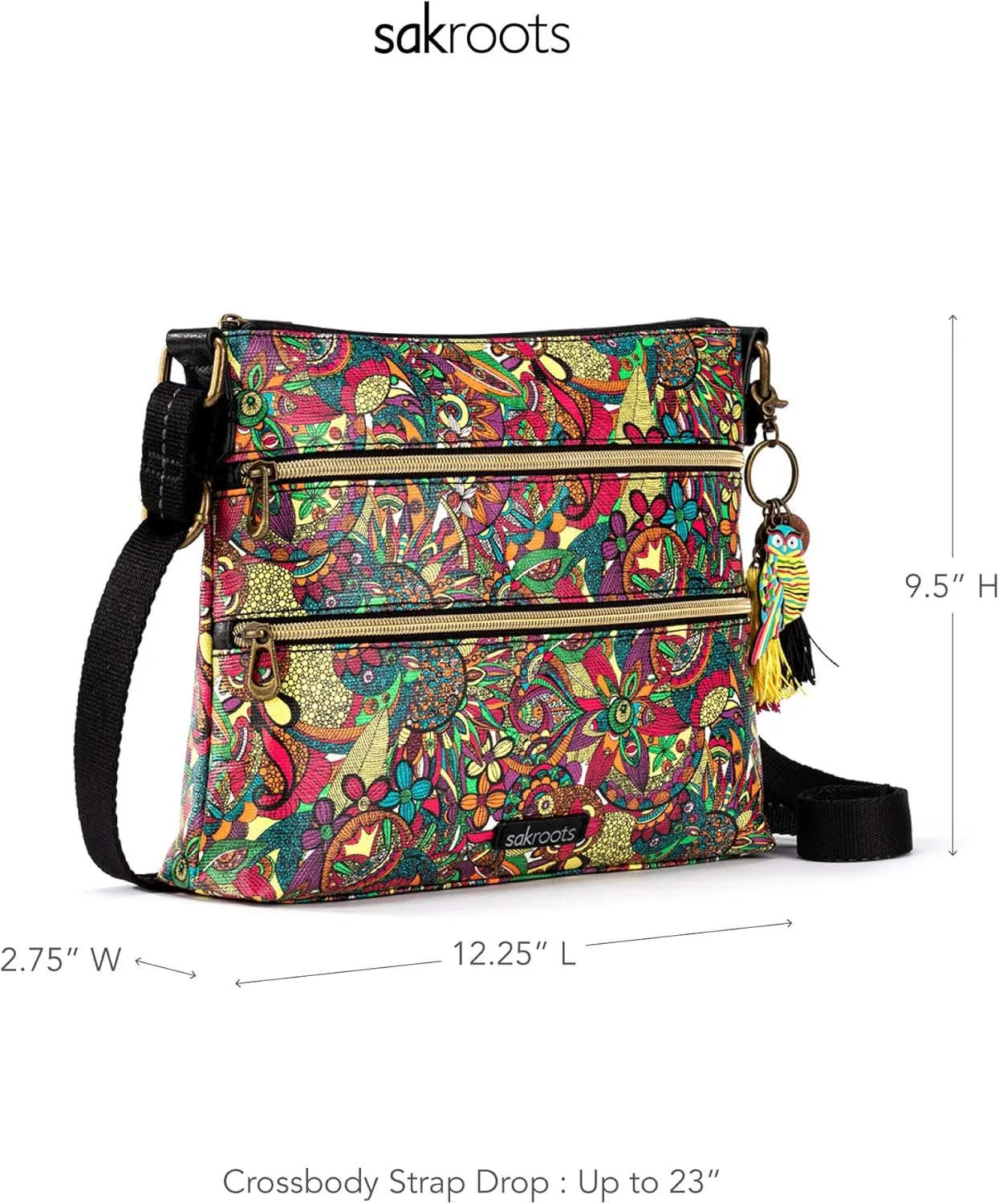 Sakroots Basic Crossbody Bag in Coated Canvas