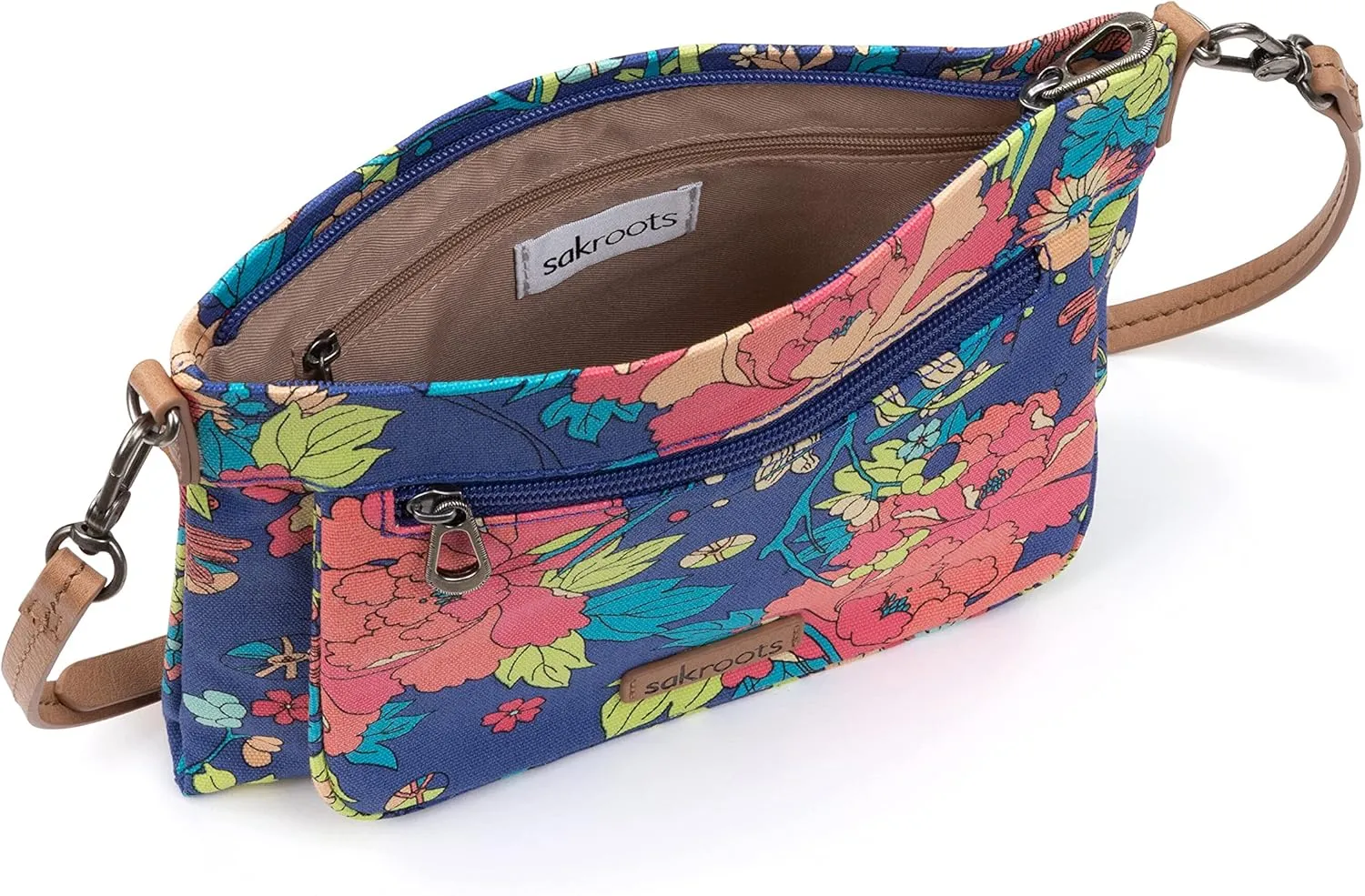 Sakroots Camden Small Crossbody in Cotton Uncoated Canvas