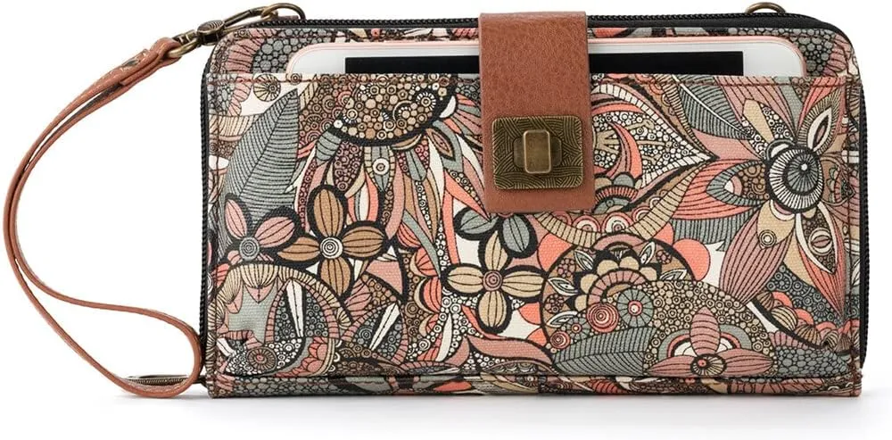 Sakroots Large Coated Canvas Smartphone Crossbody Bag