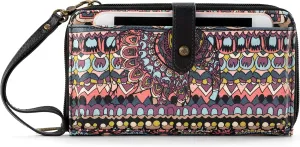 Sakroots Large Smartphone Crossbody Bag in Coated Canvas, Convertible Purse with Detachable Wristlet Strap