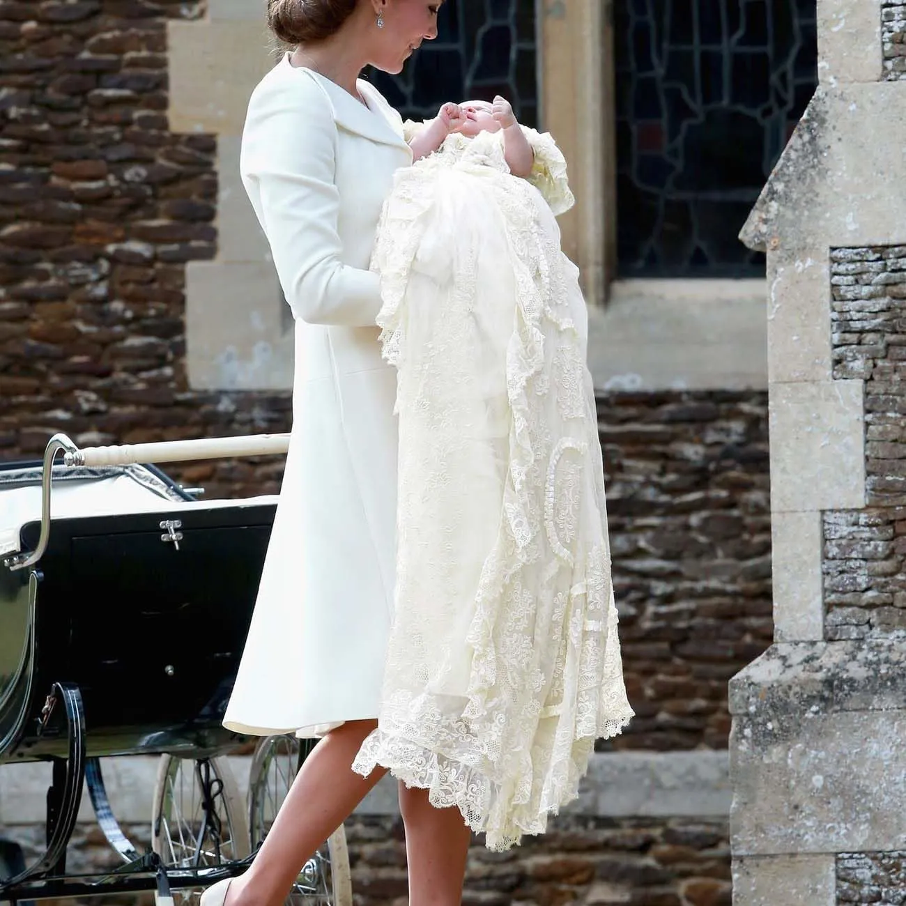 Same White lace Christening Gown dress for baby girl