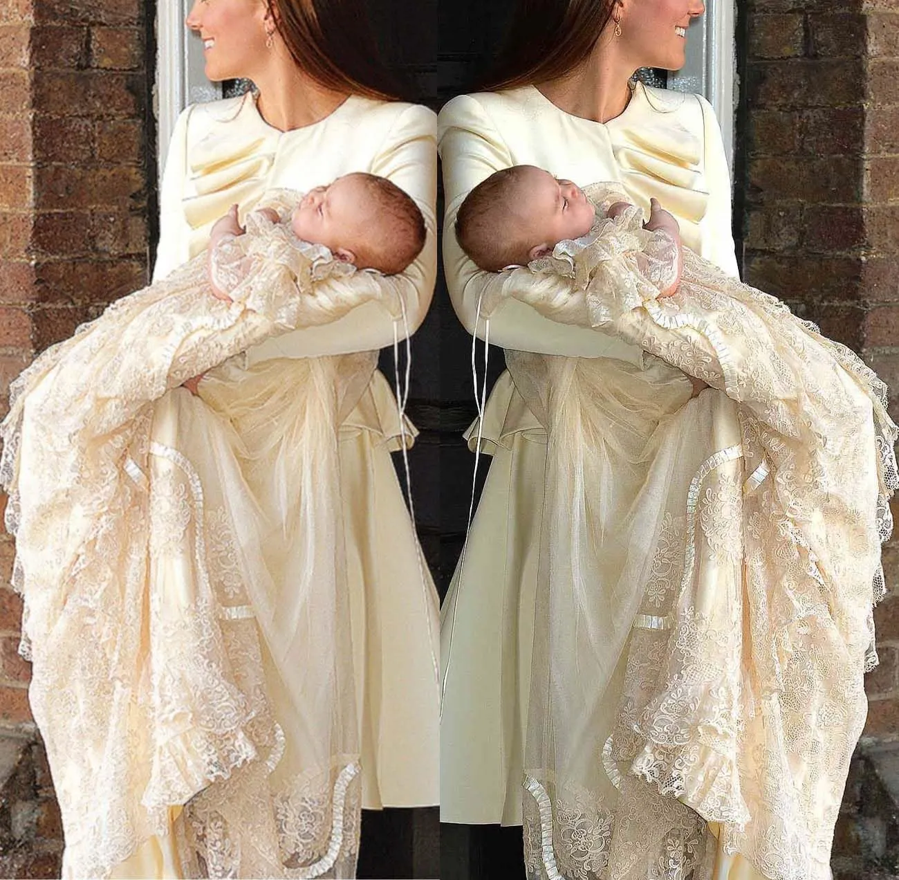 Same White lace Christening Gown dress for baby girl