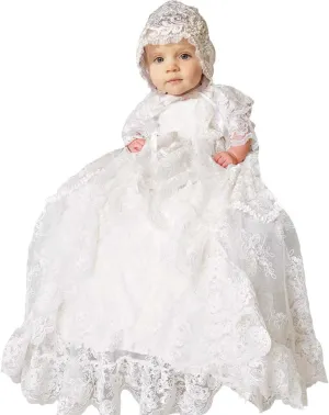Same White lace Christening Gown dress for baby girl