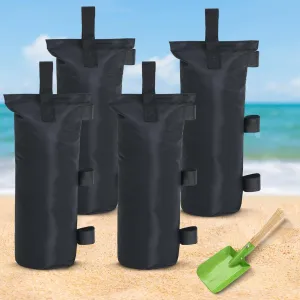 Sand Bags for Pop Up Canopy Tent Includes 4 sandbags and a Shovel (9''x21'', Black)