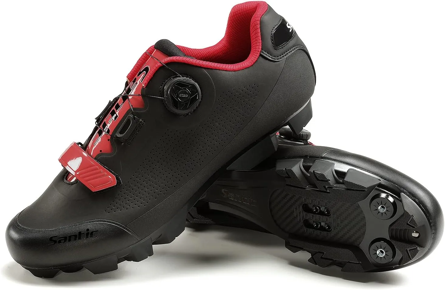 Santic Men's SPD Mountain Bike Lock Shoes MTB Cycling Accessories Breathable Self-Locking Shoes