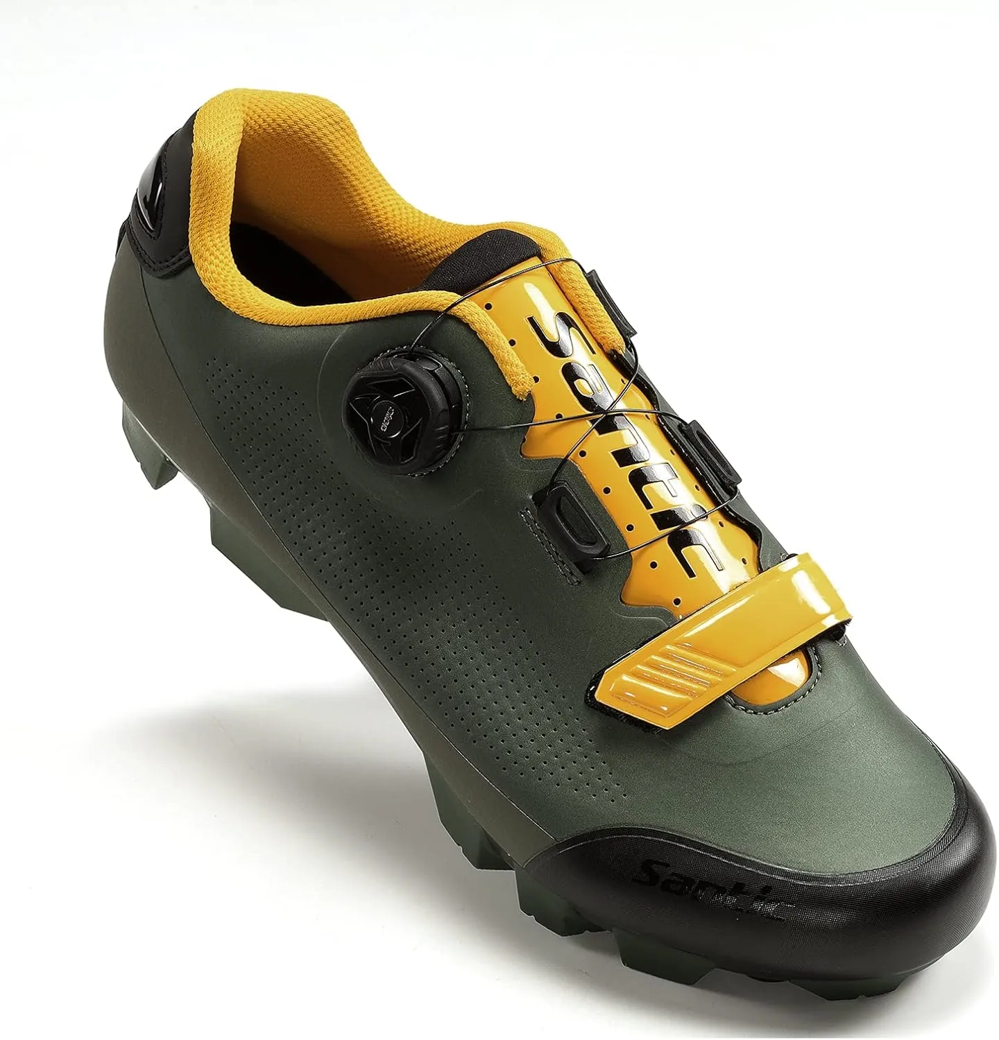 Santic Men's SPD Mountain Bike Lock Shoes MTB Cycling Accessories Breathable Self-Locking Shoes