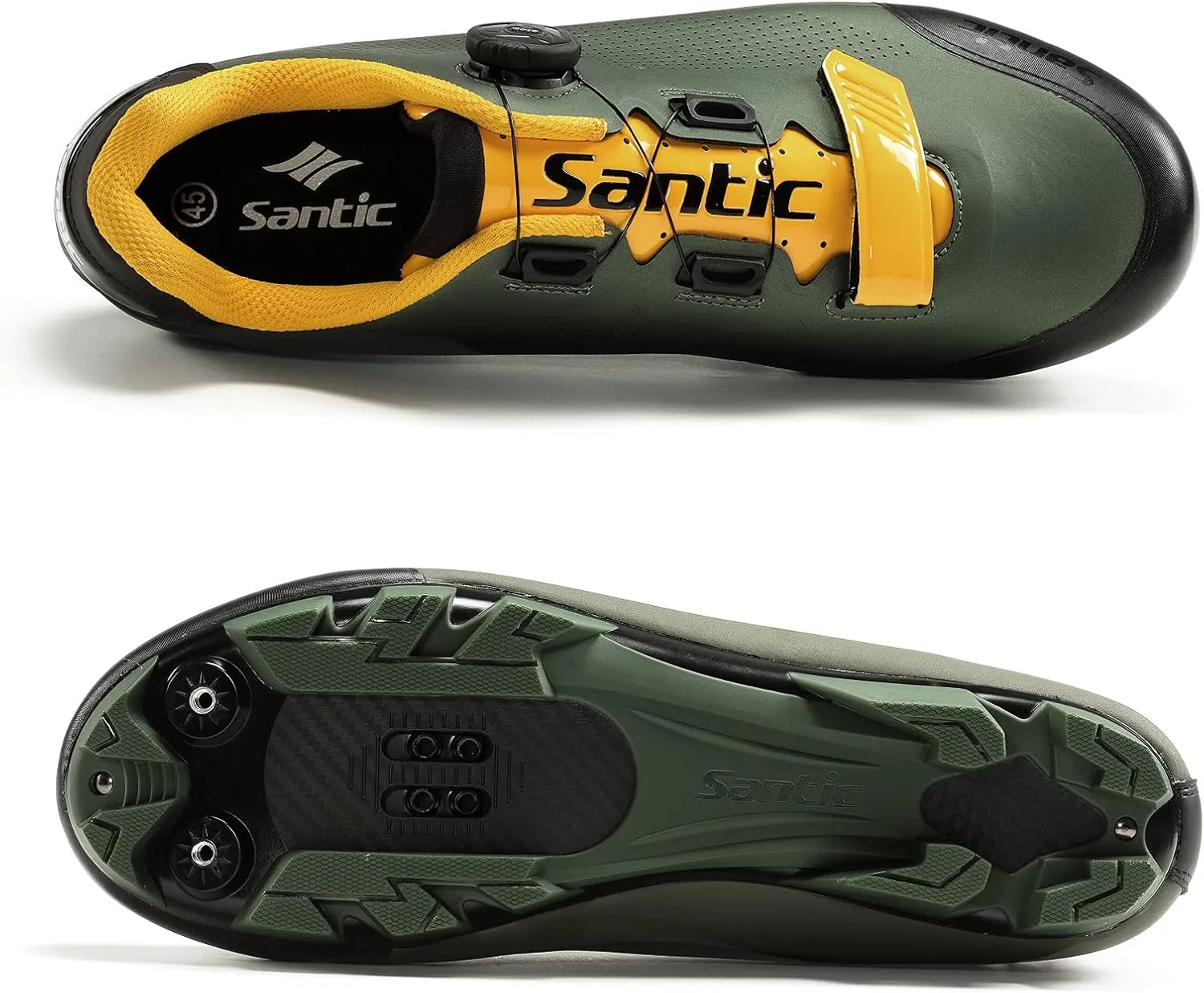 Santic Men's SPD Mountain Bike Lock Shoes MTB Cycling Accessories Breathable Self-Locking Shoes