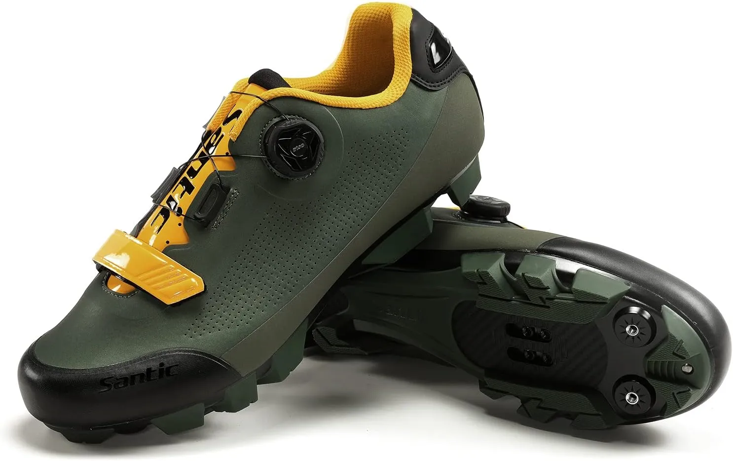 Santic Men's SPD Mountain Bike Lock Shoes MTB Cycling Accessories Breathable Self-Locking Shoes