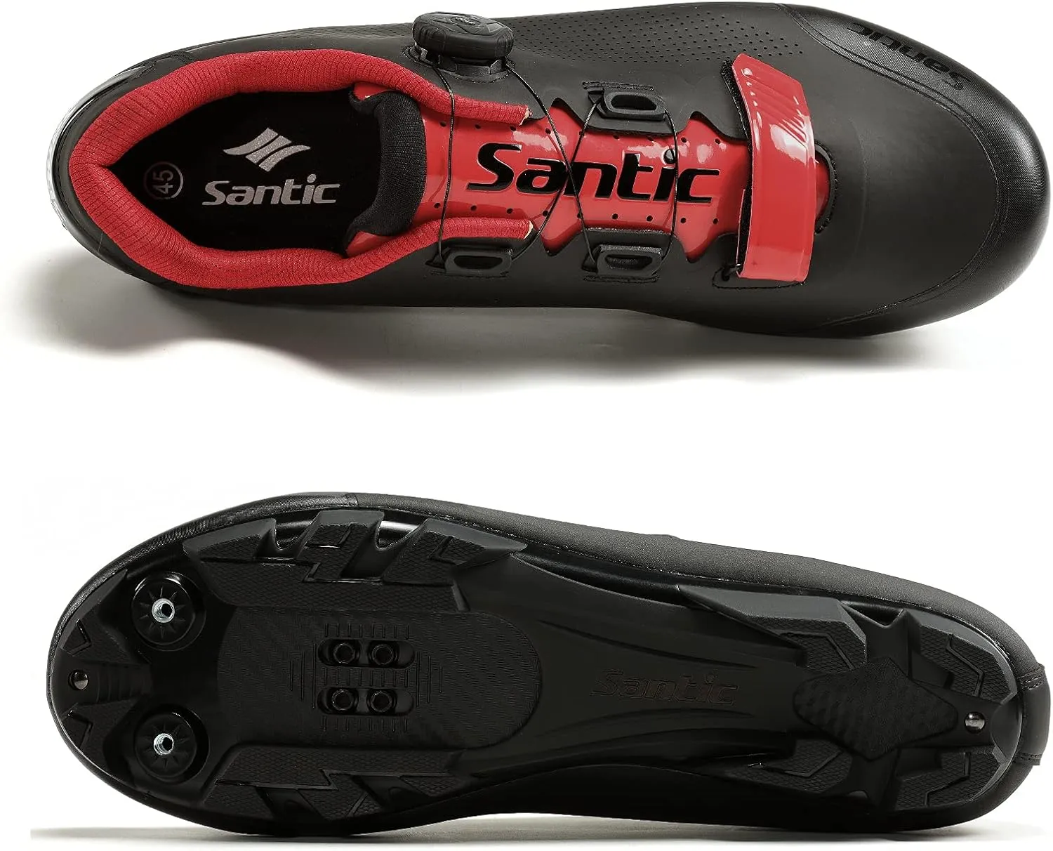 Santic Men's SPD Mountain Bike Lock Shoes MTB Cycling Accessories Breathable Self-Locking Shoes