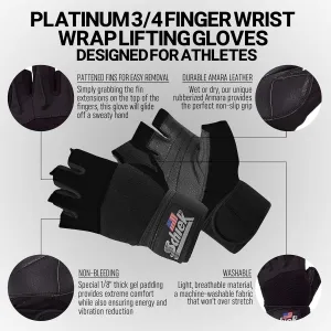 Schiek Sports 540 Platinum Lifting Gloves - Comfortable Weightlifting Gloves