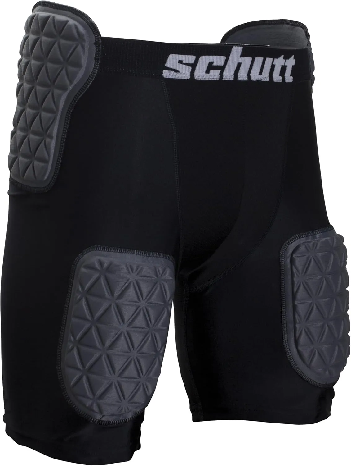 Schutt ProTech Tri All-in-One Football Girdle Padded Compression Shorts with Integrated Hip, Tailbone and Thigh Pads, Youth