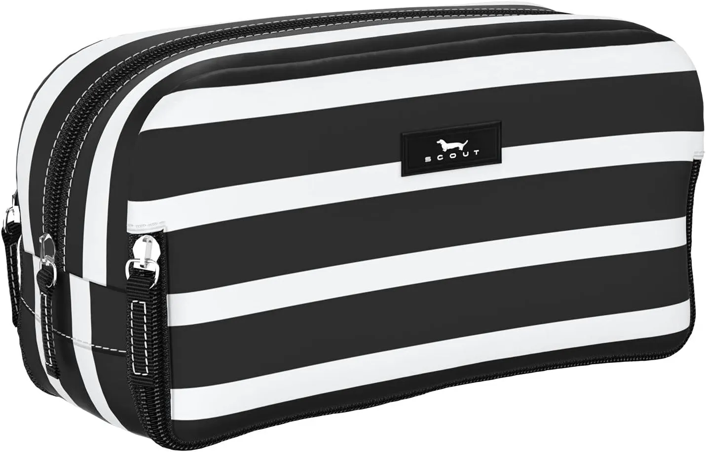 SCOUT 3-Way Bag - Travel Makeup Pouch and Toiletry Bag for Women with Three Zipper Compartments - Stands Upright, Wipes Clean