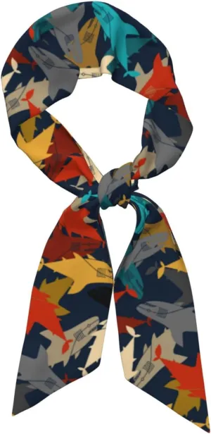 Sea Turtles Women'S Silk Scarf Hair Ribbons For Hair Bundle Handbag Scarf