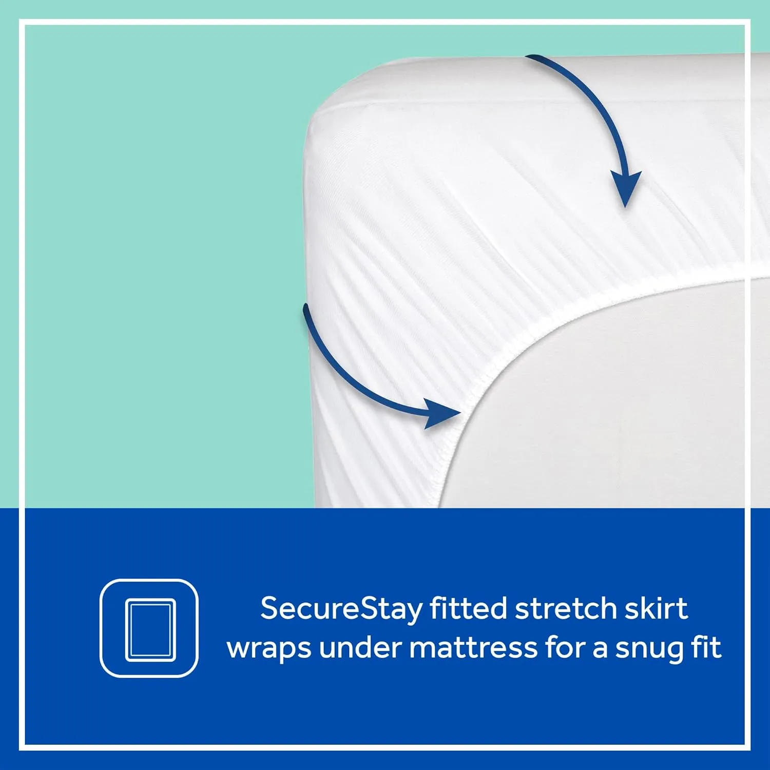 Sealy Baby Stain Protection Fitted Waterproof Infant Crib Mattress Protector Pad and Toddler Bed Cover, Durable and Comfortable Topper, Machine Washable and Dryer Friendly, 52” x 28”- White