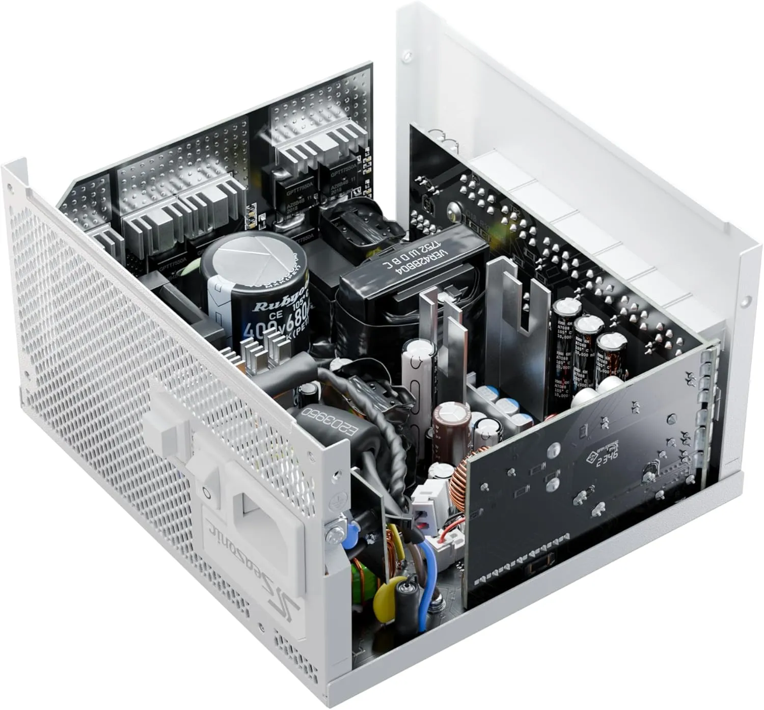 Seasonic Focus GX-850 White ATX3, 850W 80  Gold Full-Modular, Fan Control in Fanless, Silent, Cooling Mode, 40/50 Series, 10 Year Warranty, Power Supply for Gaming, SRP-FGX851-A5A32SF.