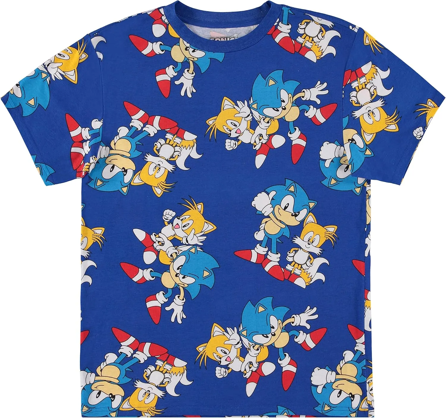 SEGA Sonic The Hedgehog Men's Shirt - The Fastest Thing Alive - The Blur Blur - Official Allover Print T-Shirt
