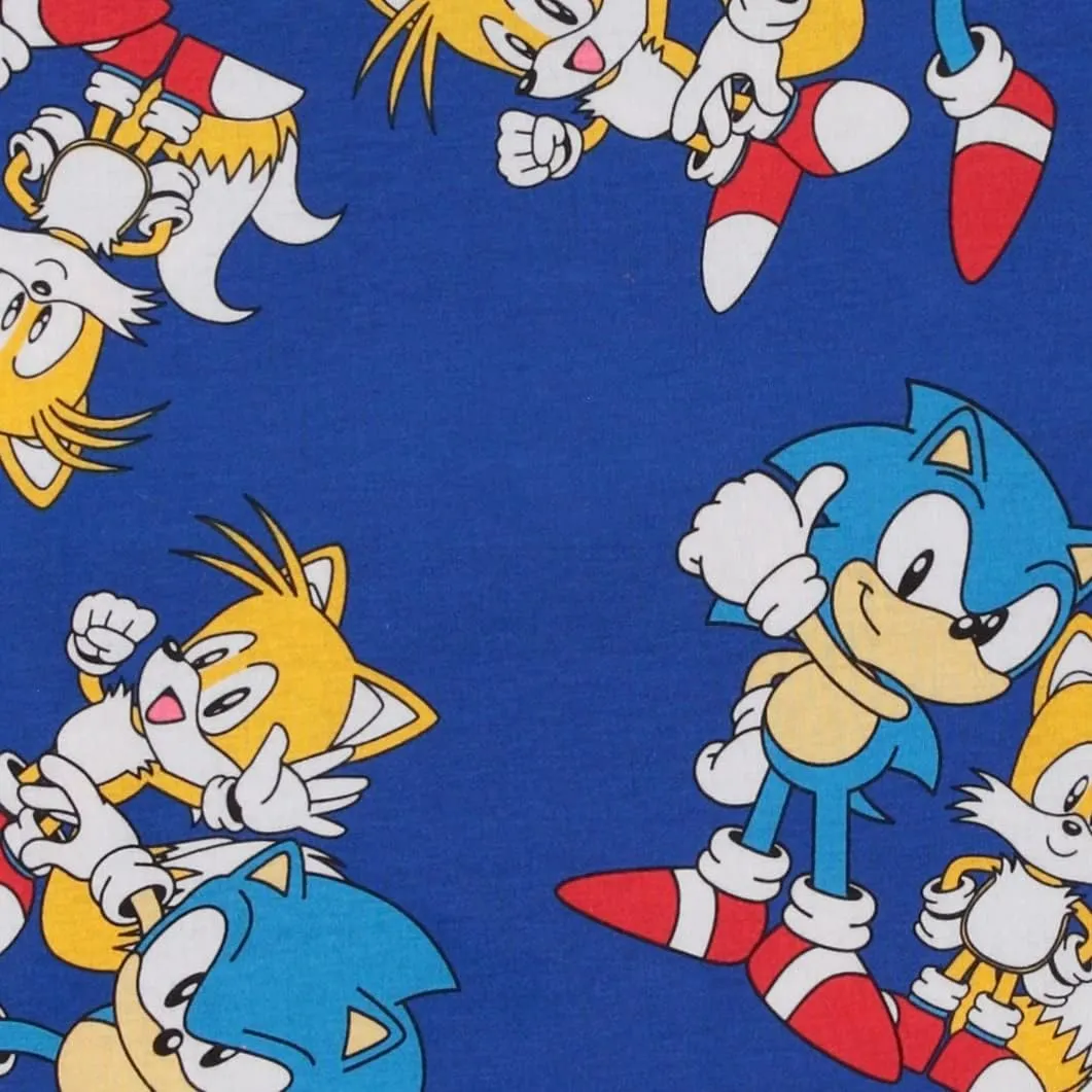 SEGA Sonic The Hedgehog Men's Shirt - The Fastest Thing Alive - The Blur Blur - Official Allover Print T-Shirt