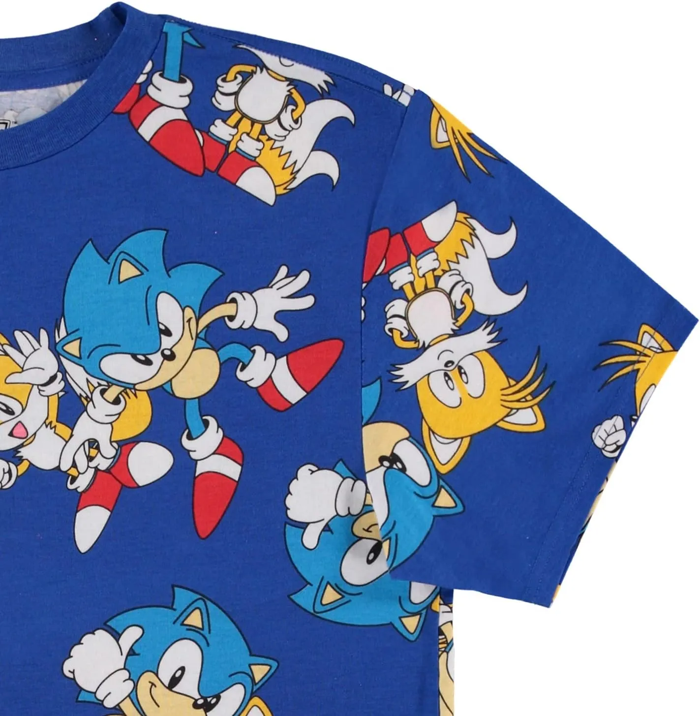 SEGA Sonic The Hedgehog Men's Shirt - The Fastest Thing Alive - The Blur Blur - Official Allover Print T-Shirt