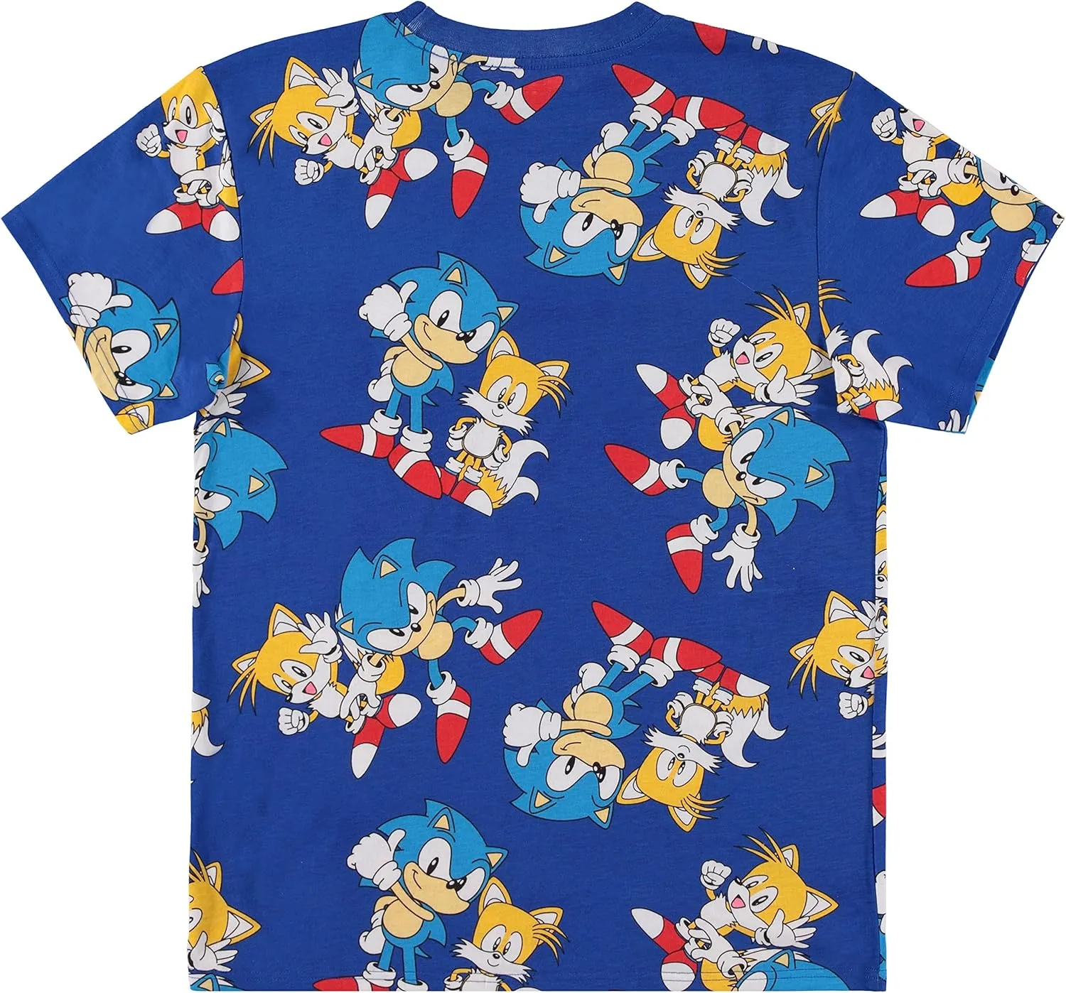 SEGA Sonic The Hedgehog Men's Shirt - The Fastest Thing Alive - The Blur Blur - Official Allover Print T-Shirt