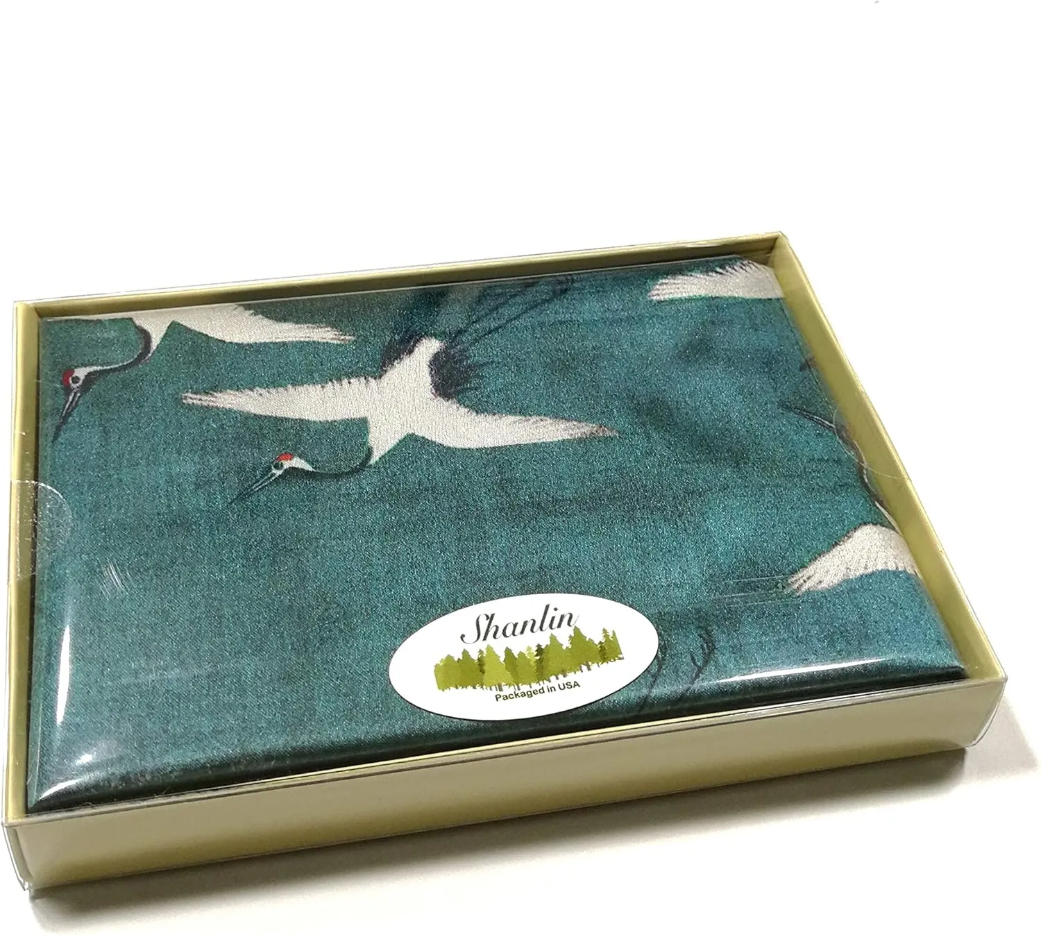 Shanlin Unisex 100% Mulberry Silk Square Scarf in Gift Box (21”x21”)