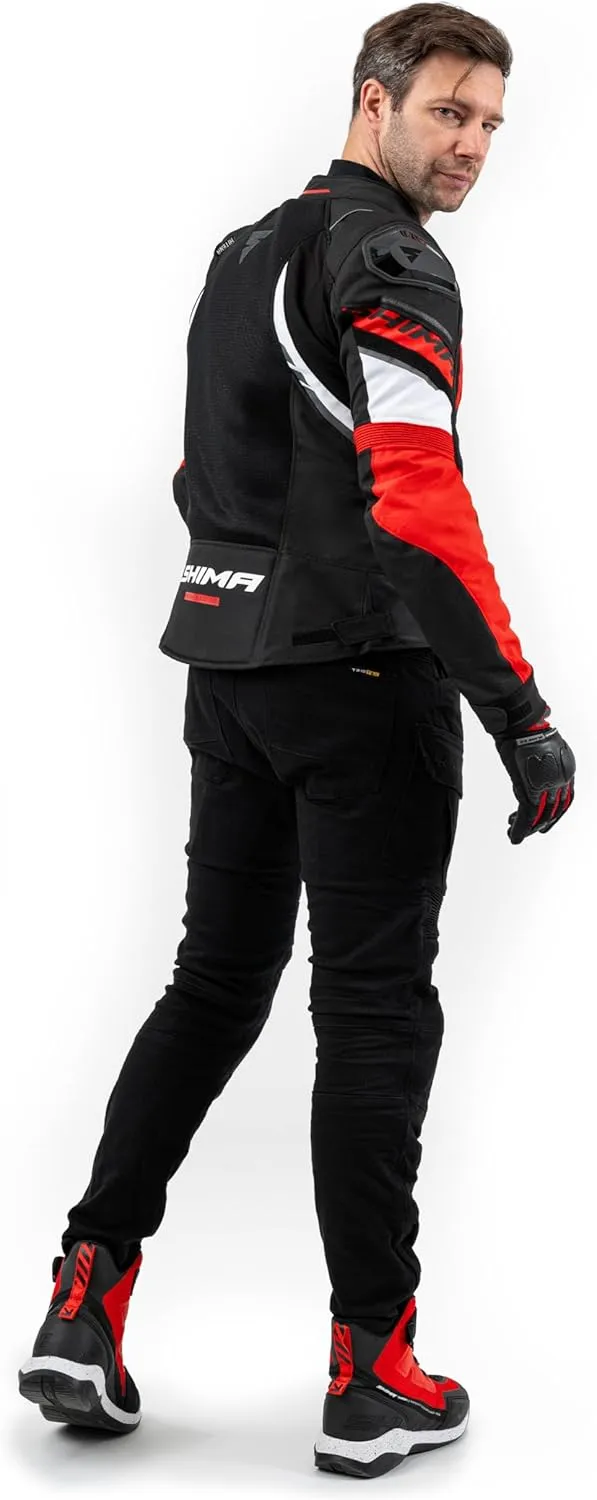 SHIMA MeshPro 2.0 Motorcycle Jacket Men AirForce Back Protector Armour Riding Summer Mesh Bikers Ventilated Lightweight
