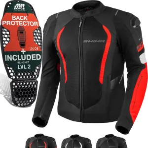 SHIMA MeshPro 2.0 Motorcycle Jacket Men AirForce Back Protector Armour Riding Summer Mesh Bikers Ventilated Lightweight
