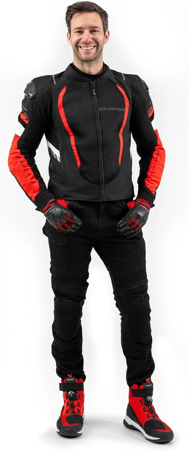 SHIMA MeshPro 2.0 Motorcycle Jacket Men AirForce Back Protector Armour Riding Summer Mesh Bikers Ventilated Lightweight