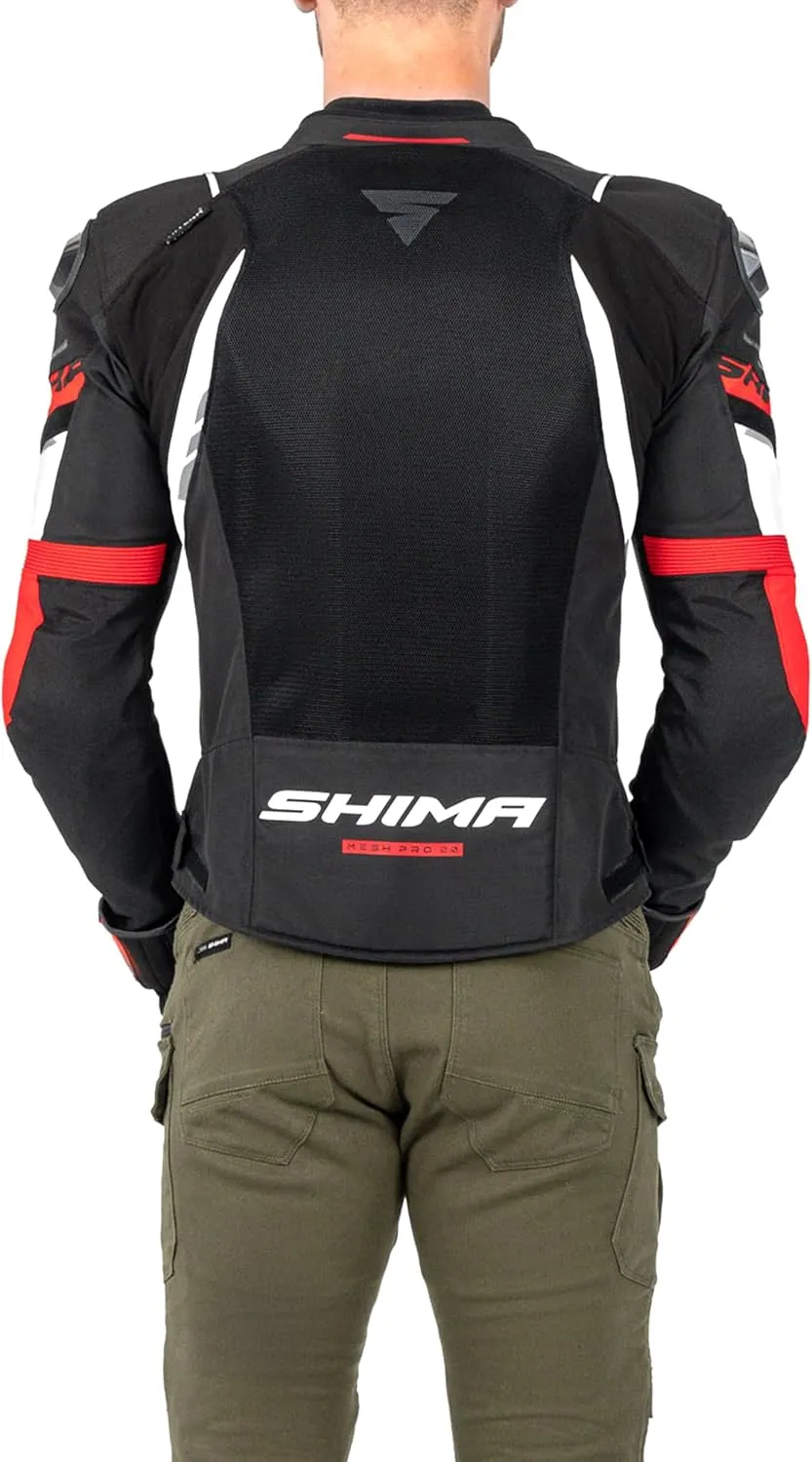 SHIMA MeshPro 2.0 Motorcycle Jacket Men AirForce Back Protector Armour Riding Summer Mesh Bikers Ventilated Lightweight