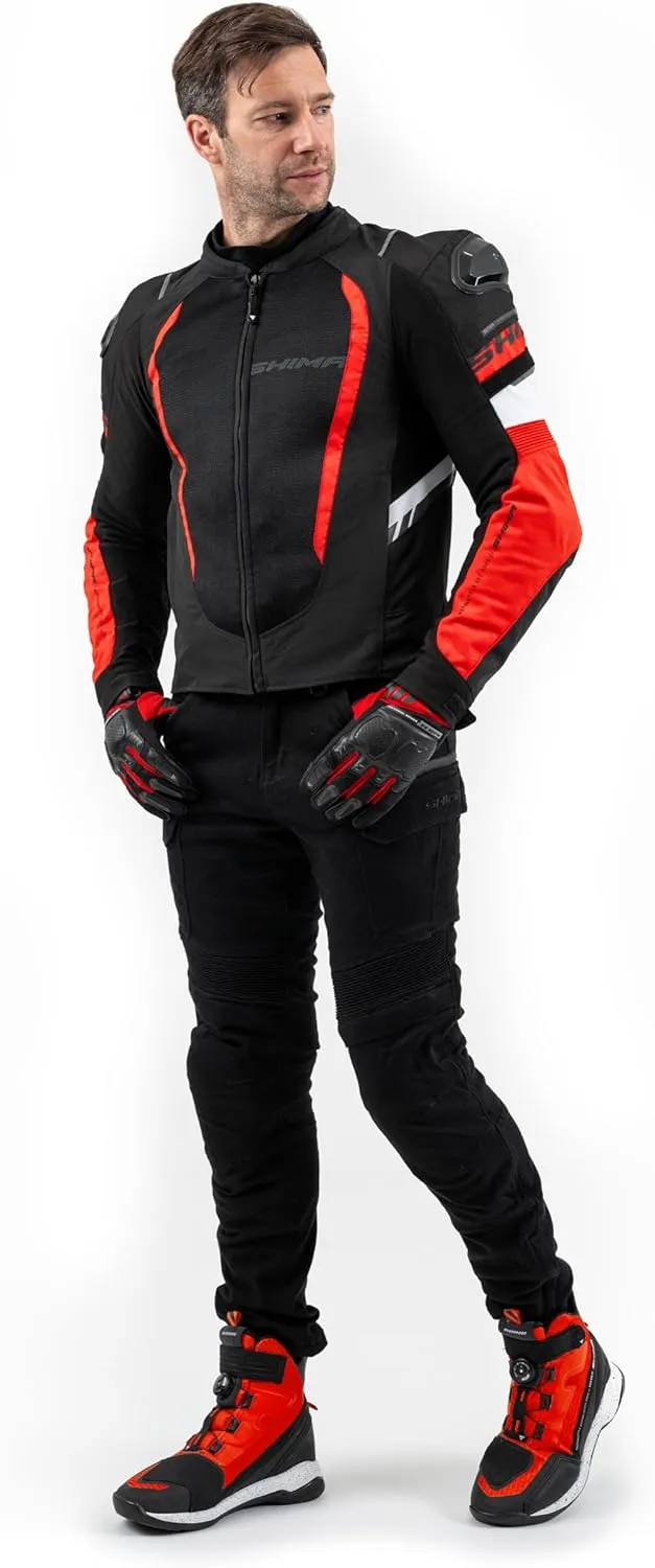 SHIMA MeshPro 2.0 Motorcycle Jacket Men AirForce Back Protector Armour Riding Summer Mesh Bikers Ventilated Lightweight