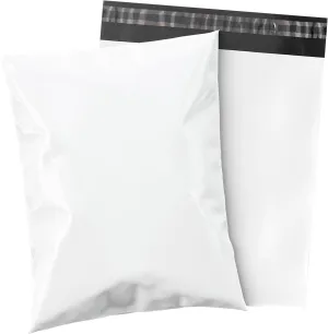 Shop4Mailers 12 x 15.5 Glossy White Plastic Self Seal Poly Mailer Flat Bags Waterproof Shipping Envelope 2.17 Mil for Apparel, Clothes, Shirts, Books – Permanent Adhesive Seal (1000 Pack)