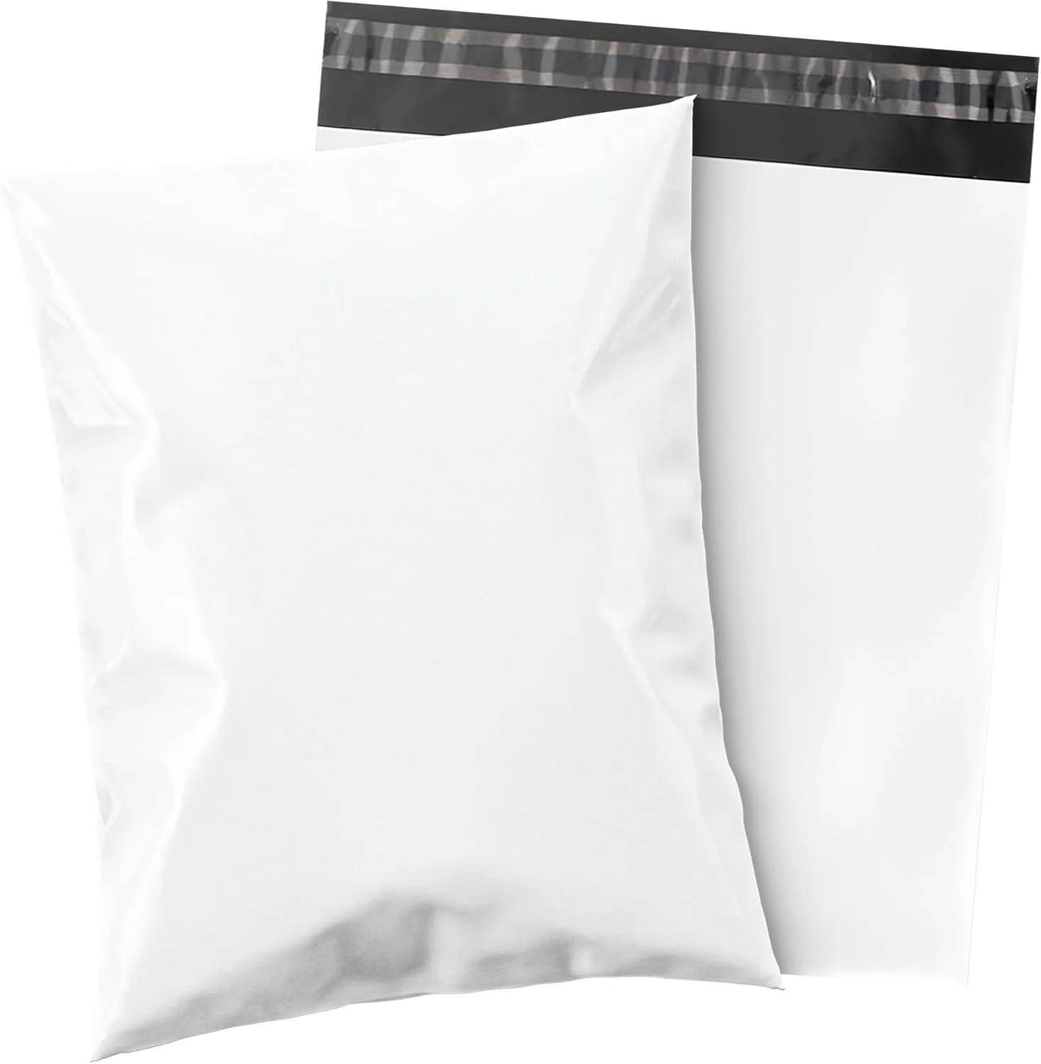 Shop4Mailers 12 x 15.5 Glossy White Plastic Self Seal Poly Mailer Flat Bags Waterproof Shipping Envelope 2.17 Mil for Apparel, Clothes, Shirts, Books – Permanent Adhesive Seal (1000 Pack)