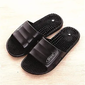 shower shoes men house slippers for men Couple Massage Slippers Male Version Models Magnetic Acupoint Foot Reflexology Shoes Shower Bath Bathroom Summer Indoor Shower Sandals(Color:B;Size:4