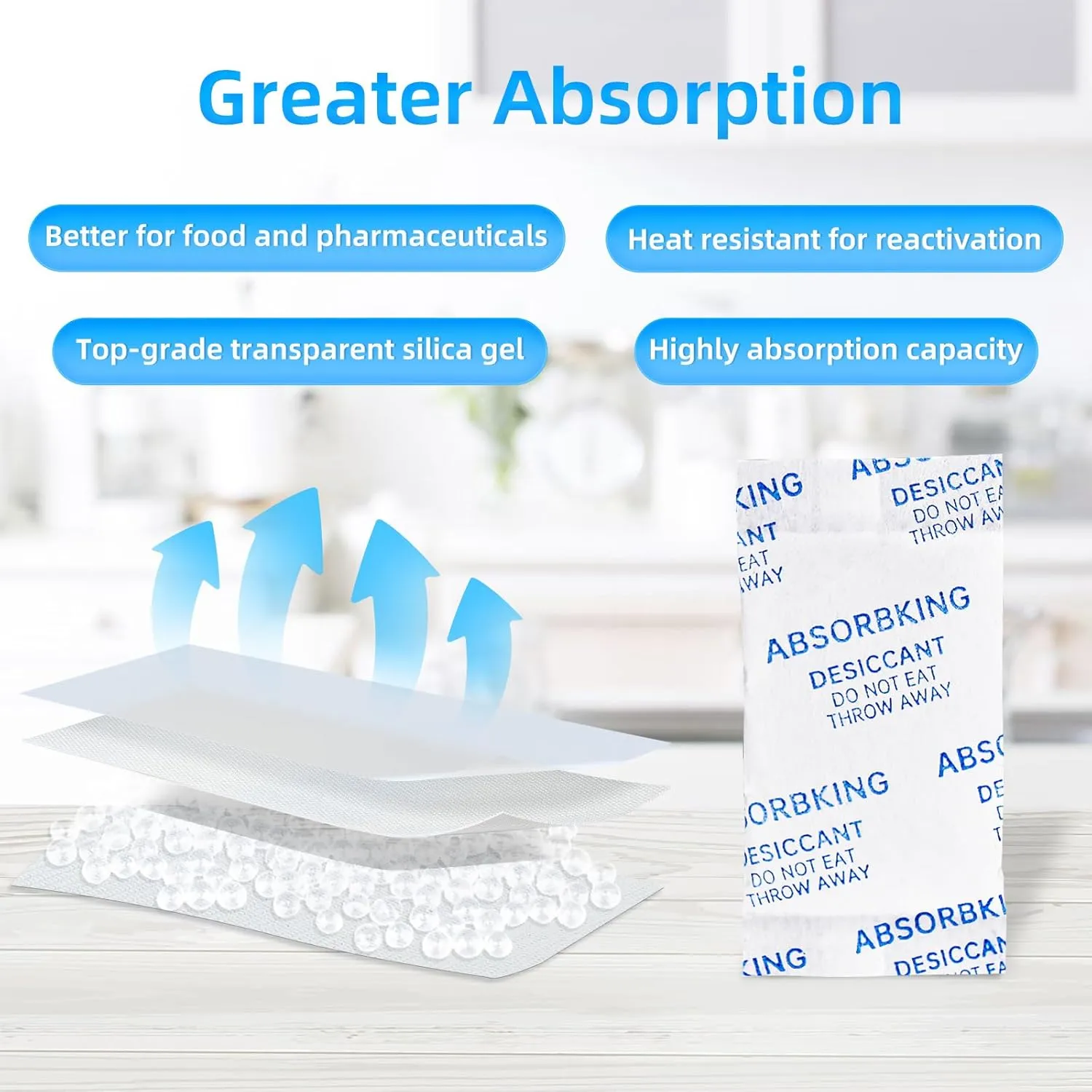 Silica Packets – 0.5 Gram 600 Packs Silica Gel Packets, Food Grade Desiccant Packs with Color Indicating, Premium Moisture Absorbers for Spices, Foods, Seeds, Dehydrated Vegetable Storage