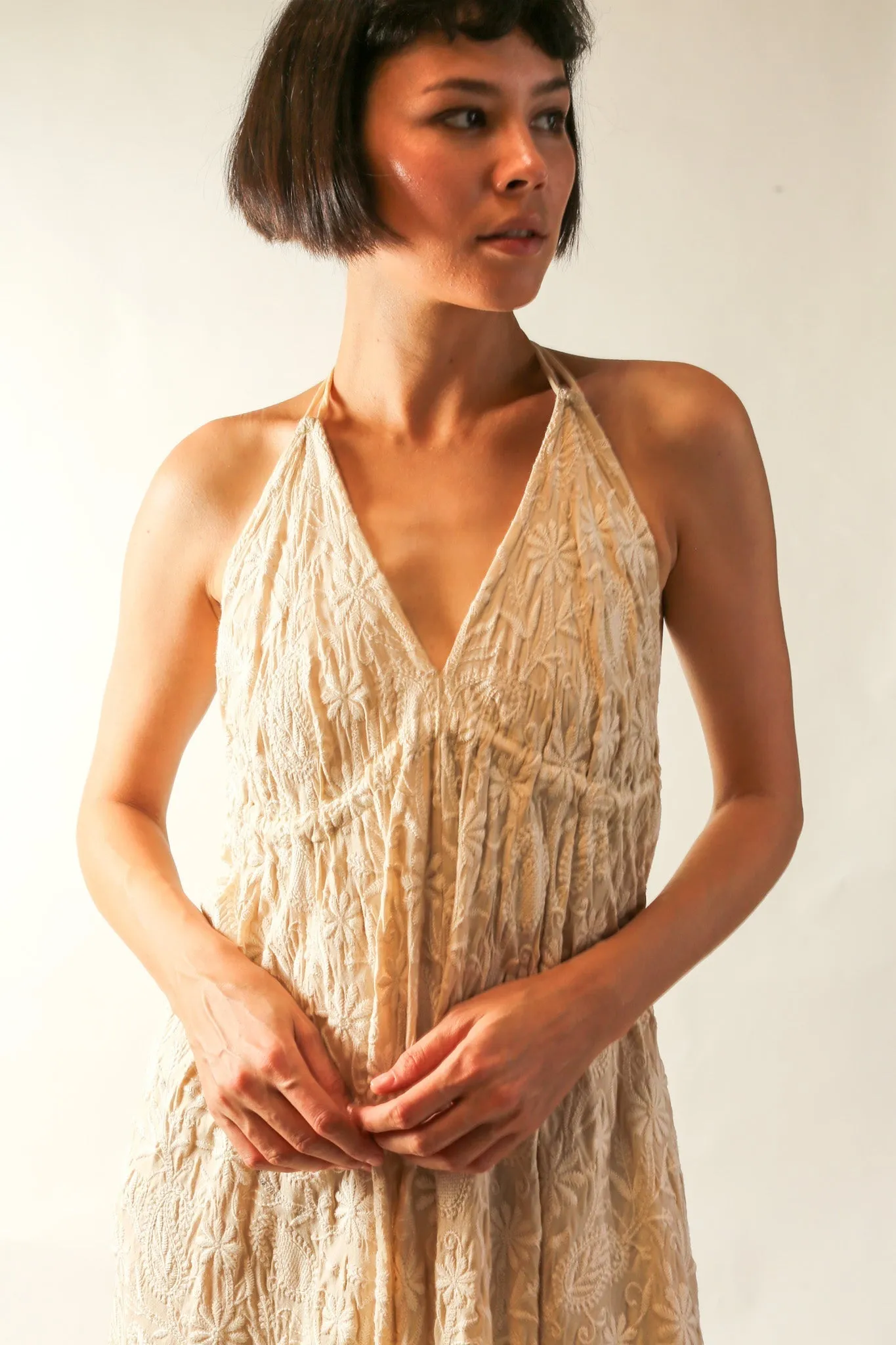 SILK EMBROIDERED DRESS HANNAH