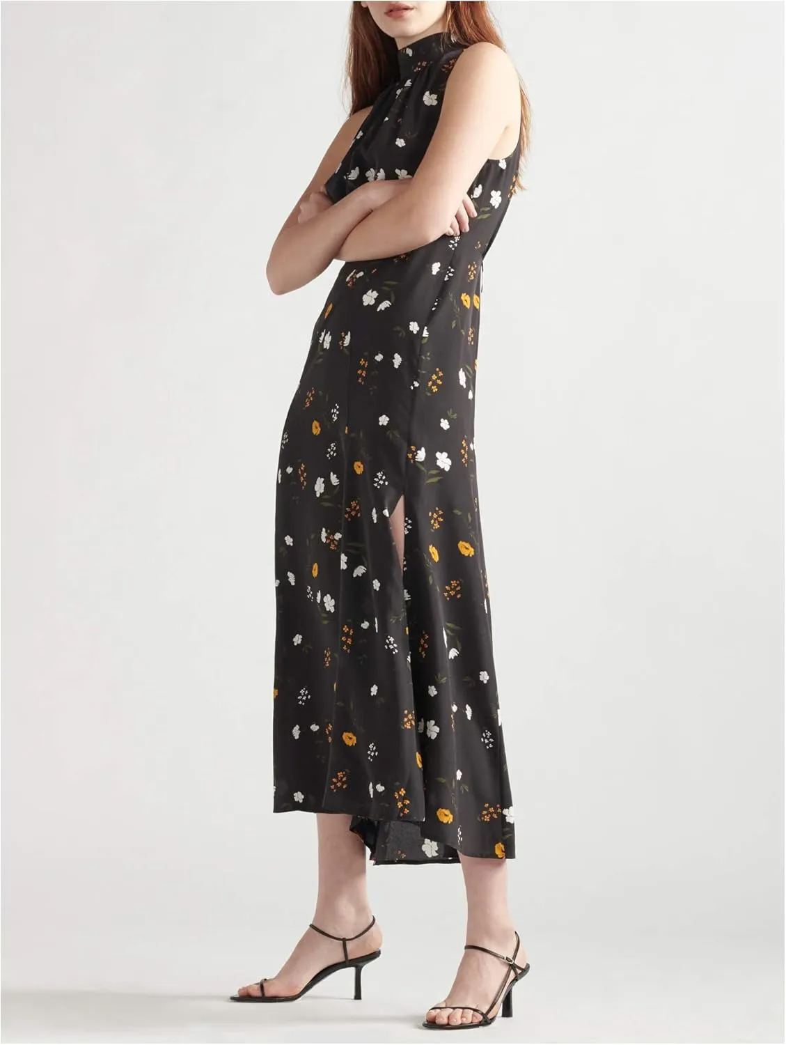 Silk Floral Maxi Dress