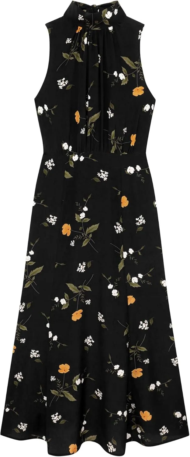 Silk Floral Maxi Dress